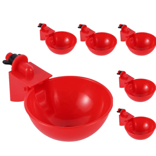 Automatic Poultry Waterer Cups | Versatile Water Feeder for Chickens, Ducks, Geese, Turkeys, and Rabbits | 5-Pack Poultry Water Feeding Kit