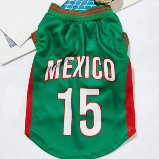 Lightweight Breathable Sleeveless Mesh Pet Sports Jersey for Dogs and Cats - Cute Soccer Style Vest for Small to Medium Pets, Ideal for Parties, Photos, Walks, and Game Day