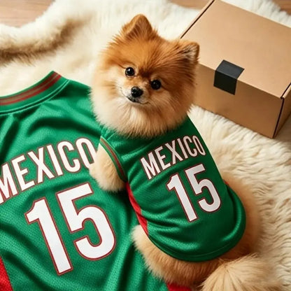 Lightweight Breathable Sleeveless Mesh Pet Sports Jersey for Dogs and Cats - Cute Soccer Style Vest for Small to Medium Pets, Ideal for Parties, Photos, Walks, and Game Day