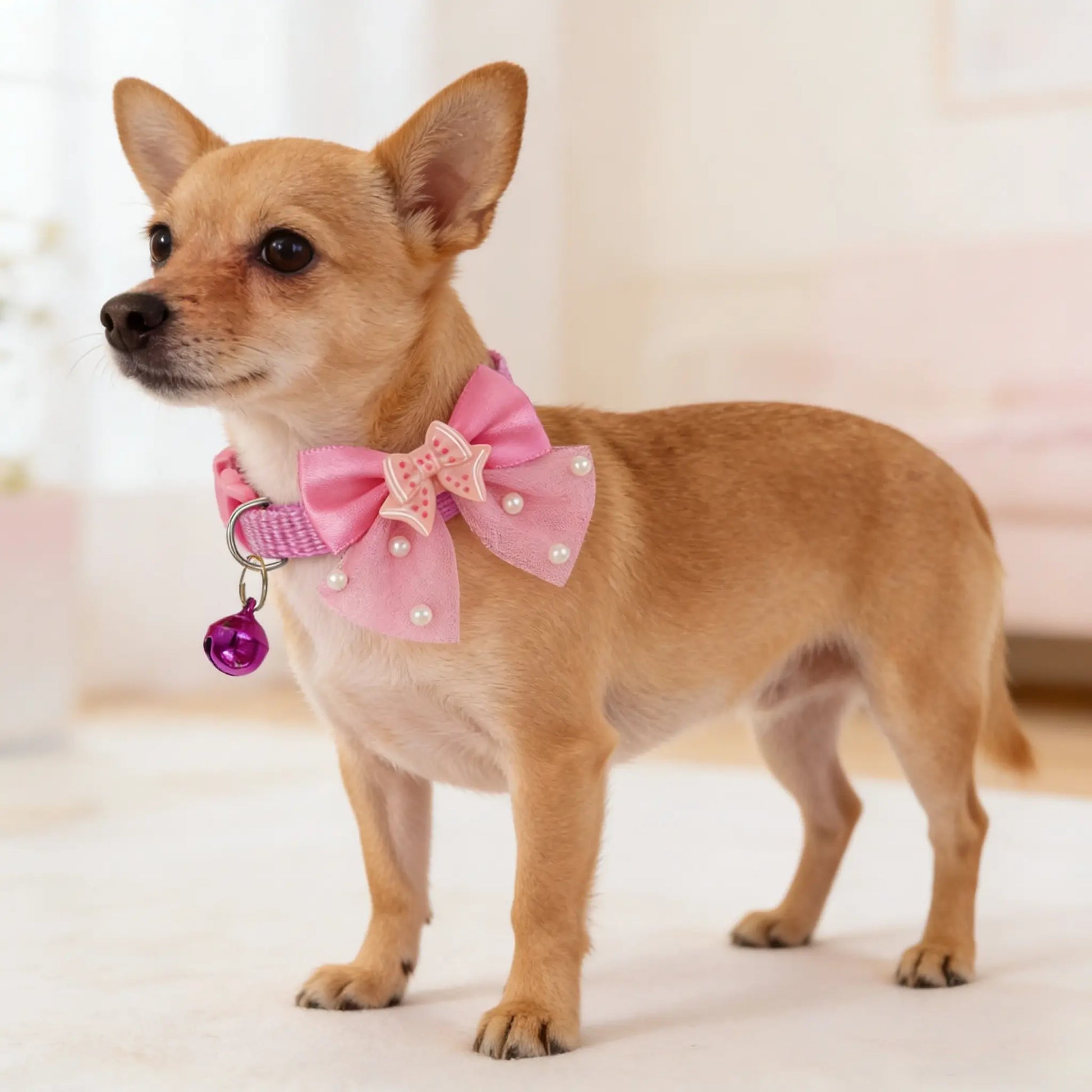 Adjustable Butterfly Design Bow Tie Collar for Small Breeds - Yorkies, Maltese, Poodles, and Puppies - Comfortable and Stylish Pet Accessory