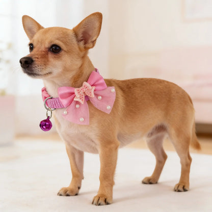 Adjustable Butterfly Design Bow Tie Collar for Small Breeds - Yorkies, Maltese, Poodles, and Puppies - Comfortable and Stylish Pet Accessory