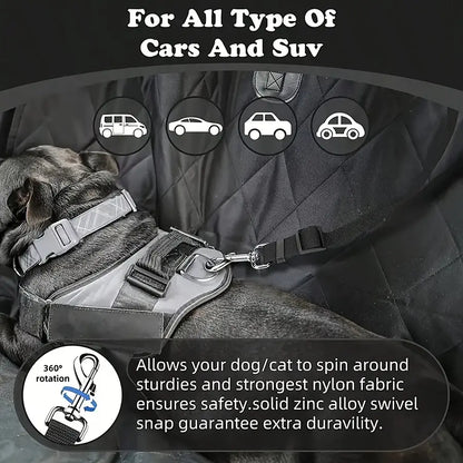 Pawzseek Dog Seat Belt for SUV and Car - Vehicle Safety Harness and Buckle for Pets, Ideal Christmas Gift