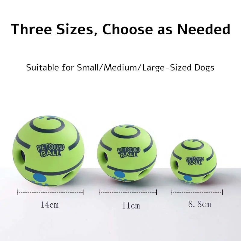 Indestructible Interactive Dog Ball - Battery-Free Squeaky Toy for Aggressive Chewers and Pet Training Essentials