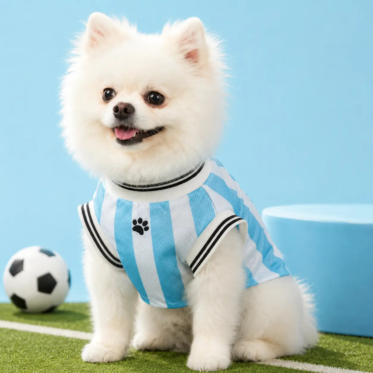 Lightweight Breathable Sleeveless Mesh Pet Sports Jersey for Dogs and Cats - Cute Soccer Style Vest for Small to Medium Pets, Ideal for Parties, Photos, Walks, and Game Day
