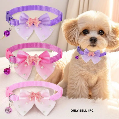 Adjustable Butterfly Design Bow Tie Collar for Small Breeds - Yorkies, Maltese, Poodles, and Puppies - Comfortable and Stylish Pet Accessory