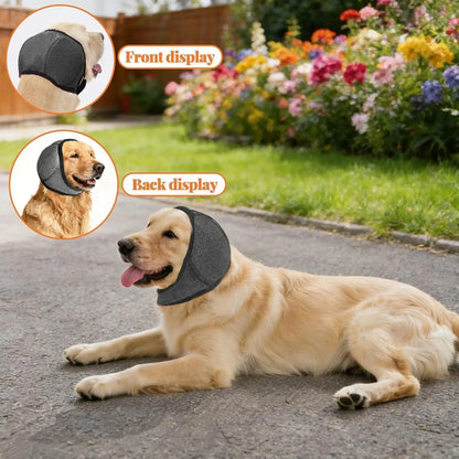 Dog Ear Protection Muffs for Noise Reduction, Adjustable and Comfortable Ear Wrap for Calming Dogs During Fireworks, Bathing, and Swimming Activities
