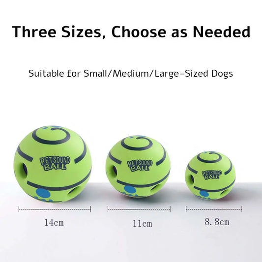 Indestructible Interactive Dog Ball - Battery-Free Squeaky Toy for Aggressive Chewers and Pet Training Essentials