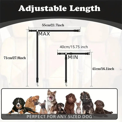 Pawzseek Dog Seat Belt for SUV and Car - Vehicle Safety Harness and Buckle for Pets, Ideal Christmas Gift