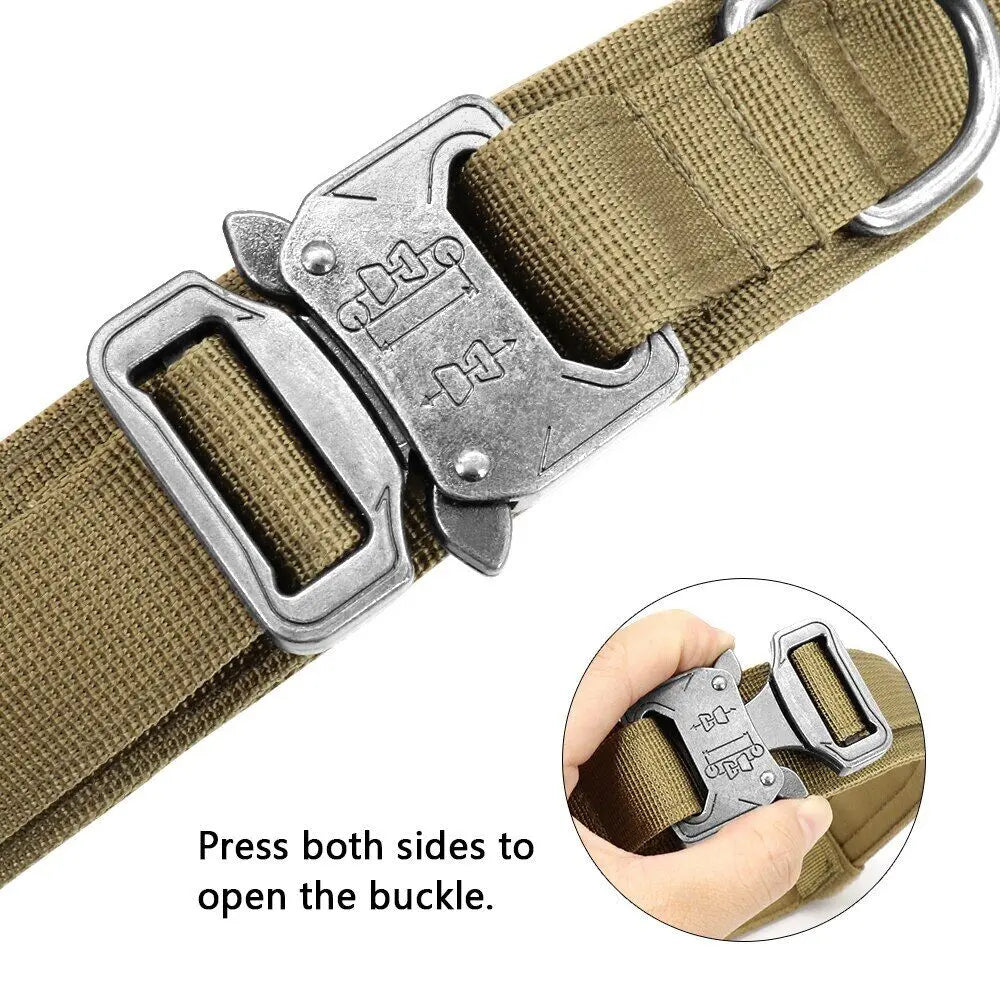 Adjustable High-Quality Pet Collar for Large and Medium Dogs and Cats - Durable Outdoor Neck Supplies with Handle for Daily Use