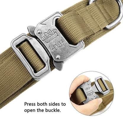 Adjustable High-Quality Pet Collar for Large and Medium Dogs and Cats - Durable Outdoor Neck Supplies with Handle for Daily Use