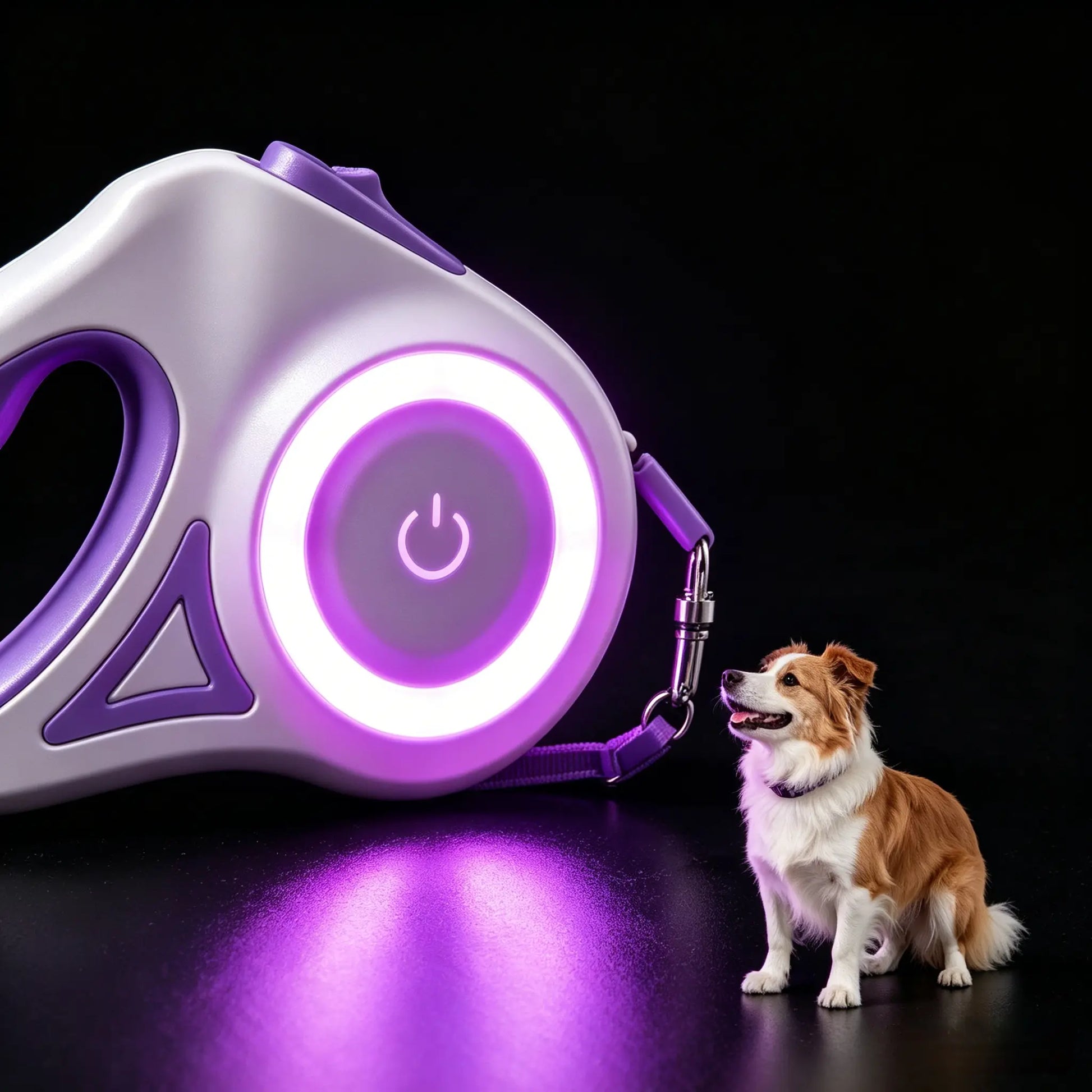 Pawzseek LED Retractable Dog Leash for Enhanced Nighttime Walks