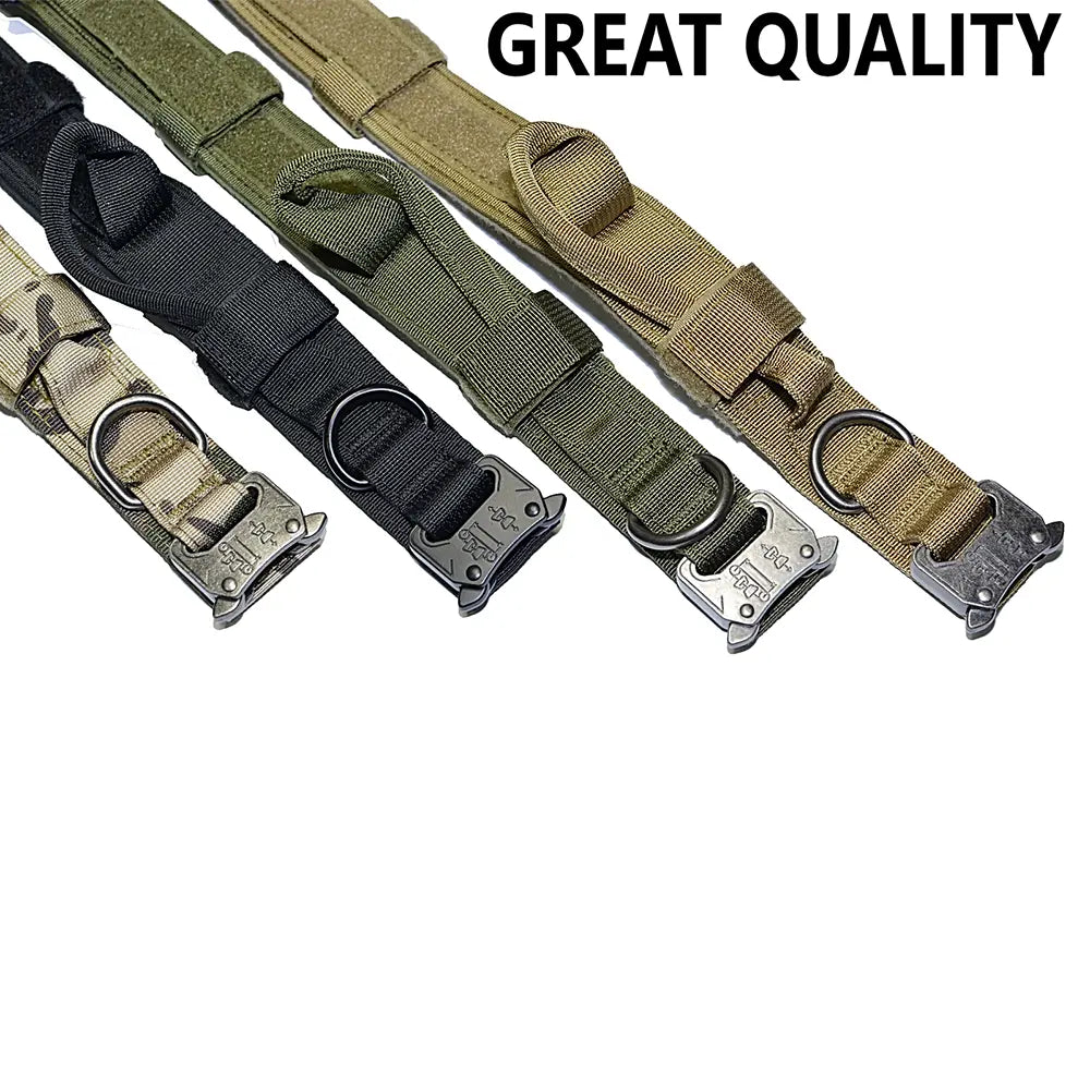 Adjustable High-Quality Pet Collar for Large and Medium Dogs and Cats - Durable Outdoor Neck Supplies with Handle for Daily Use