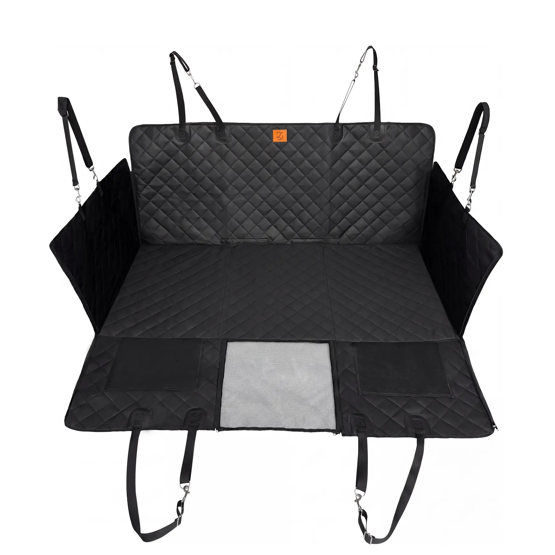 Zvrpet Waterproof Dog Car Seat Cover with Mesh Window - Heavy-Duty, Scratch-Resistant Hammock for SUVs and Trucks, Large Size, Non-Slip Design