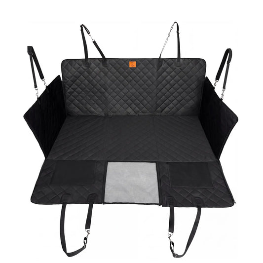 Zvrpet Waterproof Dog Car Seat Cover with Mesh Window - Heavy-Duty, Scratch-Resistant Hammock for SUVs and Trucks, Large Size, Non-Slip Design