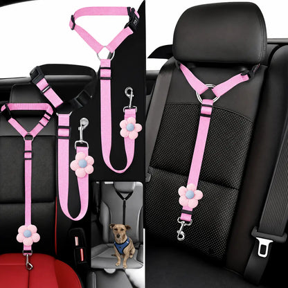 Pawzseek Dog Seat Belt for SUV and Car - Vehicle Safety Harness and Buckle for Pets, Ideal Christmas Gift