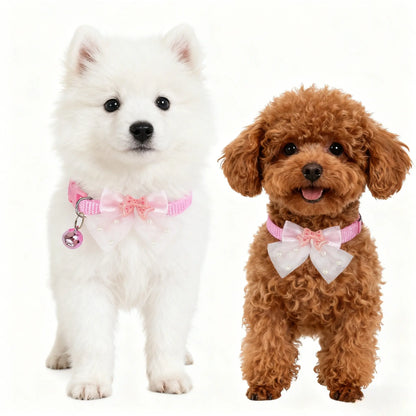 Adjustable Butterfly Design Bow Tie Collar for Small Breeds - Yorkies, Maltese, Poodles, and Puppies - Comfortable and Stylish Pet Accessory