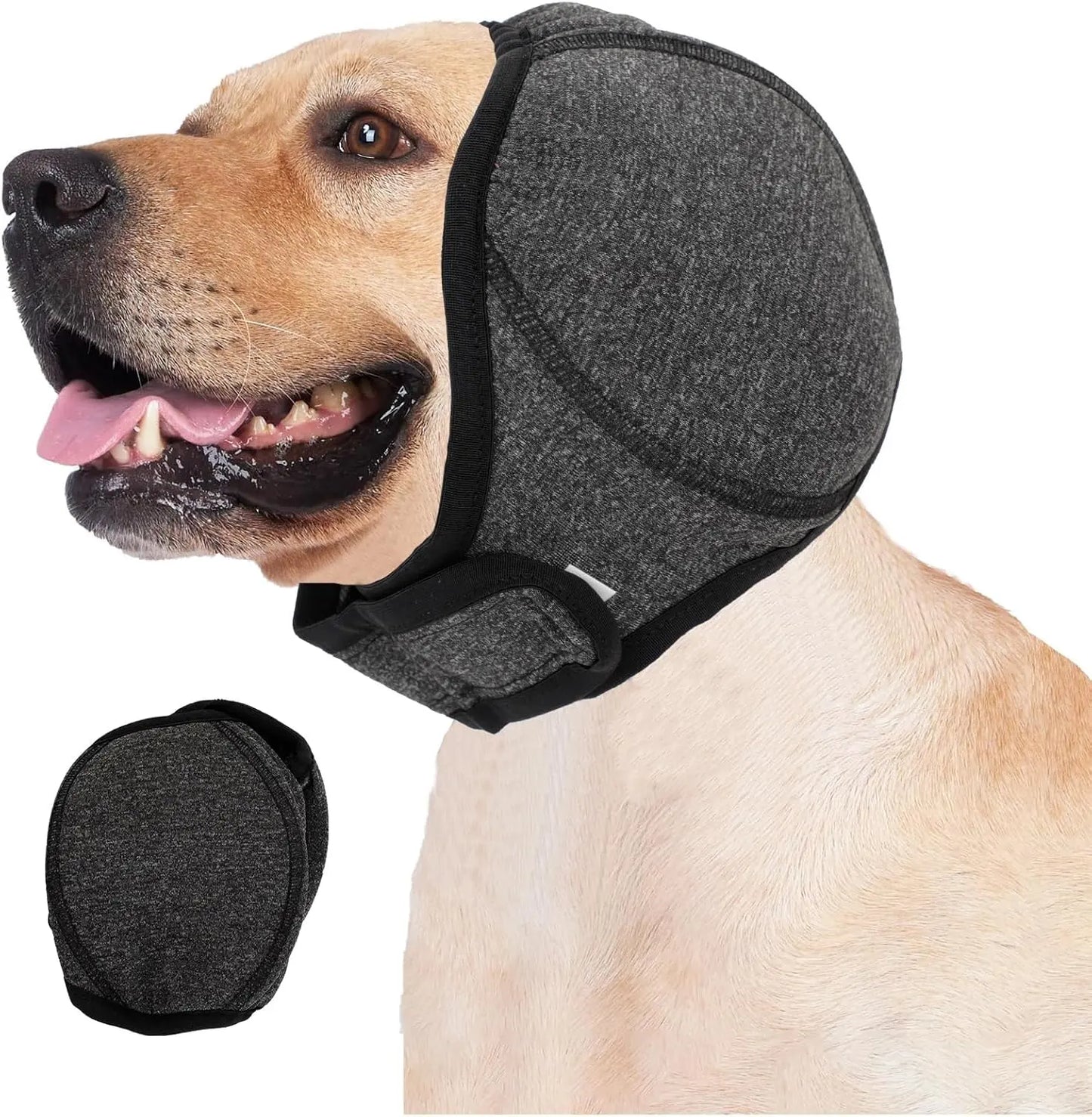 Dog Ear Protection Muffs for Noise Reduction, Adjustable and Comfortable Ear Wrap for Calming Dogs During Fireworks, Bathing, and Swimming Activities