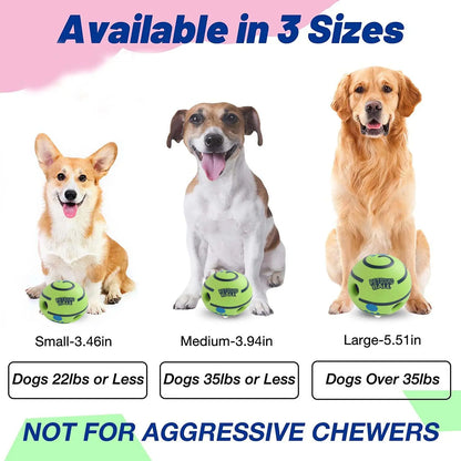 Indestructible Interactive Dog Ball - Battery-Free Squeaky Toy for Aggressive Chewers and Pet Training Essentials