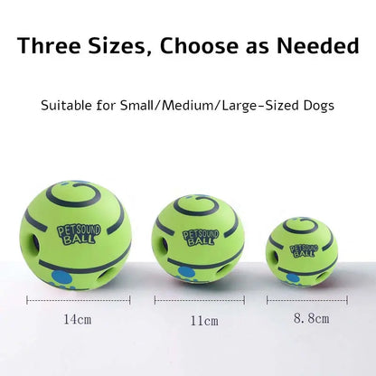 Indestructible Interactive Dog Ball - Battery-Free Squeaky Toy for Aggressive Chewers and Pet Training Essentials