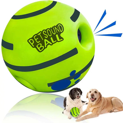 Indestructible Interactive Dog Ball - Battery-Free Squeaky Toy for Aggressive Chewers and Pet Training Essentials