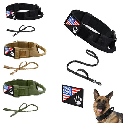 Adjustable High-Quality Pet Collar for Large and Medium Dogs and Cats - Durable Outdoor Neck Supplies with Handle for Daily Use