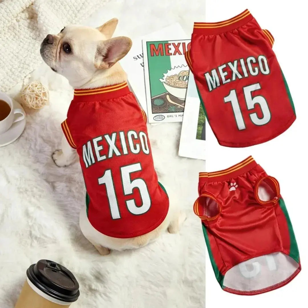 Lightweight Breathable Sleeveless Mesh Pet Sports Jersey for Dogs and Cats - Cute Soccer Style Vest for Small to Medium Pets, Ideal for Parties, Photos, Walks, and Game Day